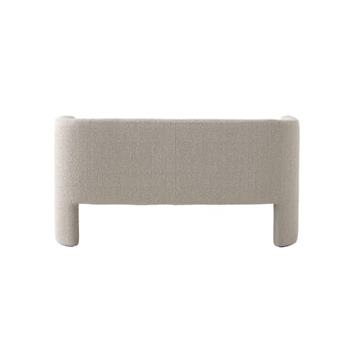 Divano destro Loafer SC25 tessuto bianco beige / L 150 cm - Tessuto riccio - &tradition - Beige (Tessuto riccio) - Espanso, Legno, Poliestere, Tessuto bouclé