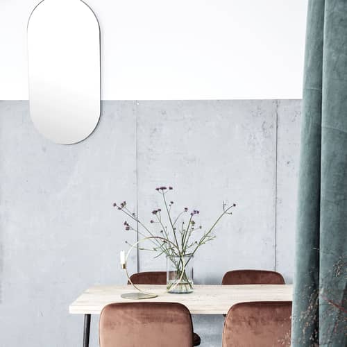 Miroir mural Walls Medium / L 50 x H 100 cm - House Doctor - 50 x 100 cm - Fer, MDF, Verre
