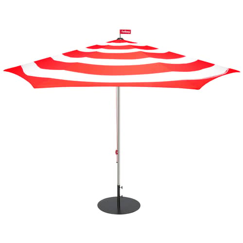 Parasol Stripesol métal tissu rouge / Ø 350 cm - Fatboy - Rouge - Aluminium, Polyester