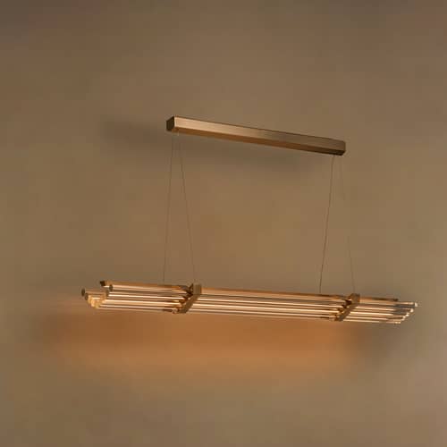 Sospensione Seagull LED materiale plastico trasparente / L 160 cm - DCW éditions - L 160 cm / Bronzo - Alluminio, PMMA