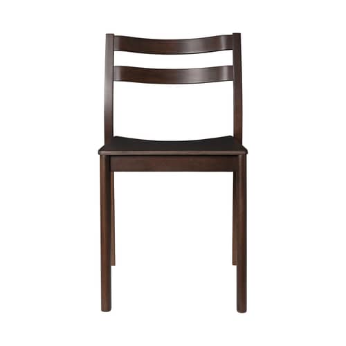 Boda Stacking chair wood brown - Ferm Living - Dark Stained Beechwood - Stained beech veneer, Tinted solid beech