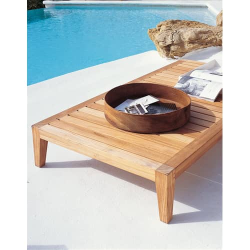 Table basse Synthesis bois naturel / 85 x 155 cm - Teck - Unopiu - Teck - Teck