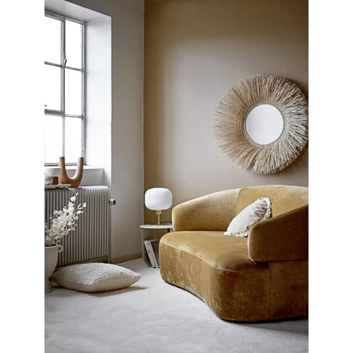 Table d\'appoint Cher métal gris / Ø 43 cm - Porte-revues intégré - Bloomingville - Gris clair - Fer laqué