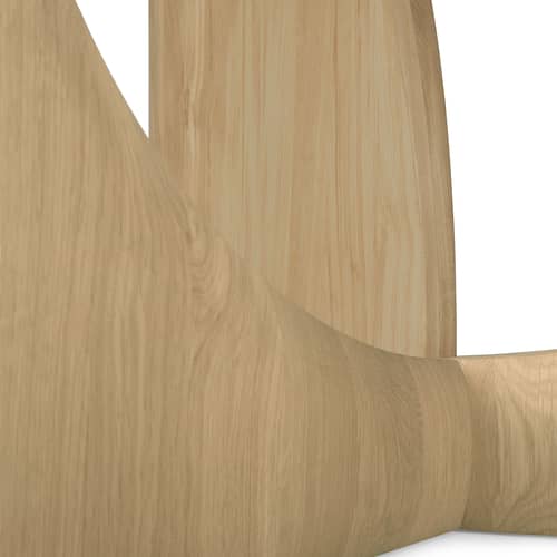 Table ronde Geometric bois naturel / Ø 150 cm - 8 personnes - Ethnicraft - Chêne naturel - Chêne massif huilé