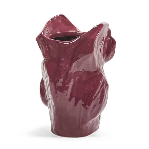 Vase After Midnight Owl  céramique violet / Small - H 23 cm - Serax - Aubergine - Grès émaillé