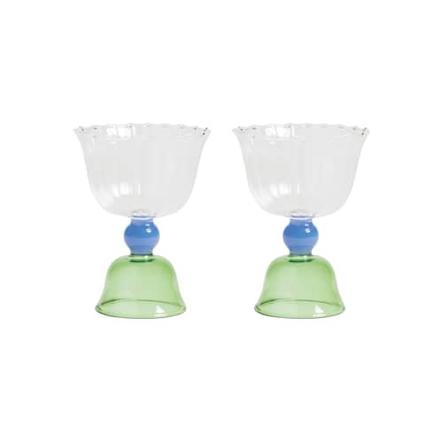 Set de 2 verres à vin Tulip / 20 cl - & klevering - Vert - Verre