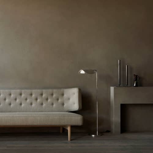 Lampadaire Wing métal / Orientable - Audo Copenhagen - Aluminium poli - Acier, Aluminium