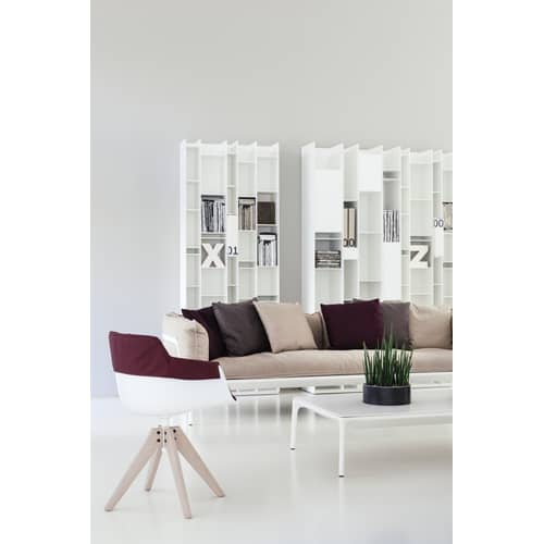 Bibliothèque Random 2C bois blanc / L 36 x H 217 cm - MDF Italia - Blanc - Fibre de bois