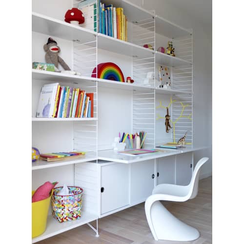 Bureau / L 78 x P 58 cm - String Furniture - Blanc - MDF laqué