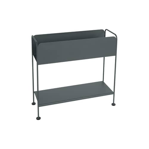 Cache-pot Picolino métal gris / Rangement / L 66 x H 63 cm - Fermob - Gris orage - Acier