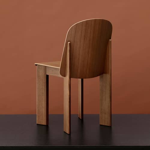 Chaise Chisel 65 bois marron - Hay - Noyer - Placage de noyer laqué
