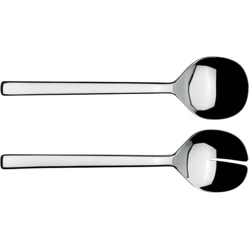 Couverts à salade Ovale métal - Alessi - Acier inoxydable brillant - Acier
