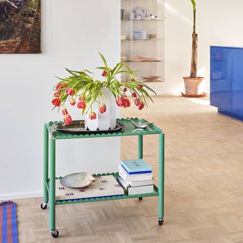 Desserte Arcs LOW métal vert / 63 x 44 x H 53,5 cm - Hay - Vert - Acier