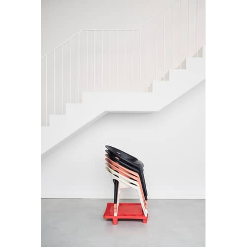 Fauteuil empilable Bell plastique blanc / Polypropylène recyclé (éco-conçu) - Konstantin Grcic, 2020 - Magis - Blanc Highnoon - Polypropylène recyclé
