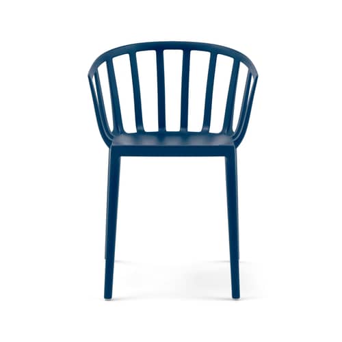 Fauteuil empilable Venice plastique bleu - Kartell - Bleu mat - Technopolymère thermoplastique recyclé