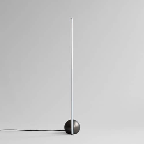 Bow Floor lamp metal brown / H 100 cm - 101 COPENHAGEN - Bronze / White tube - Acrylic, Iron
