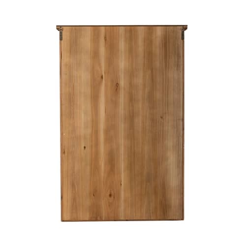 Portaoggetti da parete Hazem legno bianco / L 81 x P 18 x H 122 cm - Bloomingville - Bianco patinato / Sfondo in legno - Abete, Vetro temprato