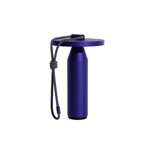 Kabellose, wiederaufladbare Außenlampe Quasar Grande LED metall blau / H 37 cm - Petite Friture - Blau - ABS, Geflochtener Polyester, Thermolackiertes Aluminium