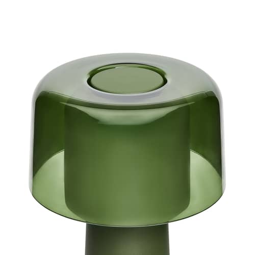 Lampe de table Revolve verre vert - Fatboy - Vert mousse - Aluminium, Verre soufflé bouche