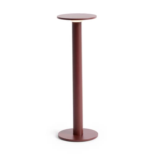 Lampe extérieur sans fil rechargeable Host Large / LED - H 30 cm / Fixation magnétique - Hay - Rouge fer - Acier thermolaqué, Aimant, Aluminium thermolaqué