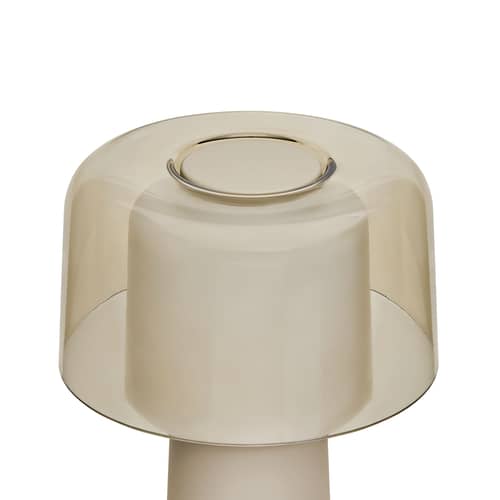 Lampe extérieur sans fil rechargeable Revolve LED beige - Fatboy - Argile - Aluminium, Polycarbonate