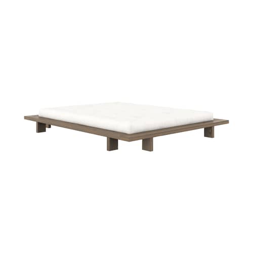 Lit double Japan / Pour matelas 160 x 200 cm - KARUP DESIGN - Marron - Pin massif laqué certifié FSC