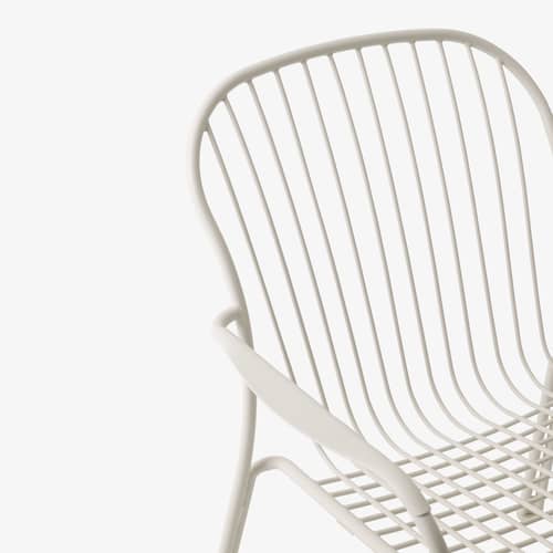 Thorvald SC101 Lounge armchair metal white / With armrests - &tradition - Ivory - Steel