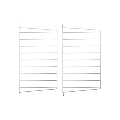 Lot de 2 montants muraux / H 50 x P 30 cm - String Furniture - Blanc - Acier laqué