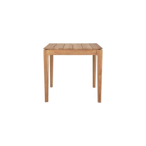 quadratischer Tisch Bok OUTDOOR holz natur / 80 x 80 cm - 4 Personen - Ethnicraft - 80 x 80 cm - Massives Teakholz