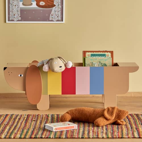 Rangement Charlie / Etagère à livres - 108 x 37 x H 32 cm - Bloomingville - Multicolore - MDF