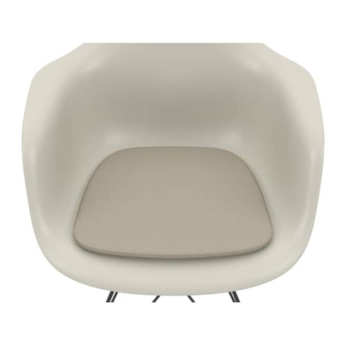Sitzkissen Soft Seat textil beige / Typ A - 39,5 x P 38,5 - Vitra - Dunkelbeige (Stoff Hopsak) - Filz, Gewebe