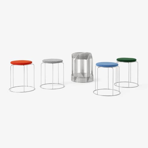 &tradition Wire VP11 Stackable stool - polished steel | Made In
