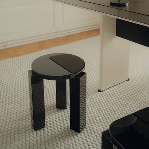 Tabouret Atlas bois noir / Rond - NEW WORKS - Espresso - MDF laqué