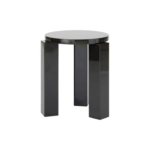 Tabouret Atlas bois noir / Rond - NEW WORKS - Espresso - MDF laqué