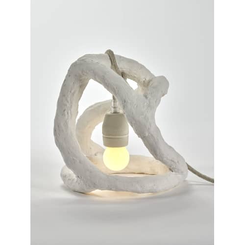 Tischleuchte Sculpture keramik weiß / Handmodellierter Gips - Serax - Weiß - Gips