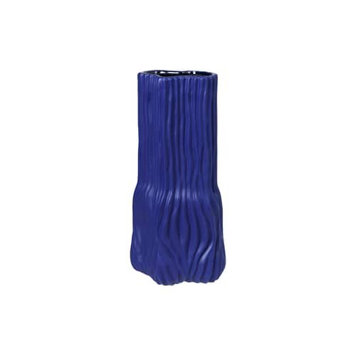 Vase Magny céramique bleu / H 43 cm - BROSTE COPENHAGEN - Bleu intense - Grès émaillé