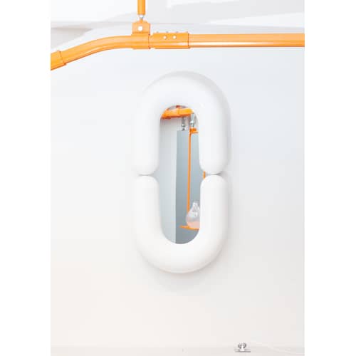 Wandspiegel Zodiac Bumper Large keramik weiß / Keramik - L 55 x H 110 cm - Moustache - Weiß - Glas, Keramik