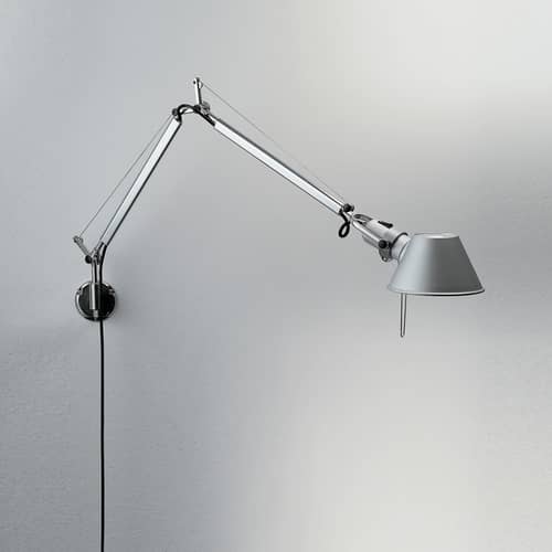 Applique Tolomeo micro Wall LED métal orientable / Bras articulé - L 49 cm - 1987 - Artemide - L 49 cm / Aluminium - Aluminium