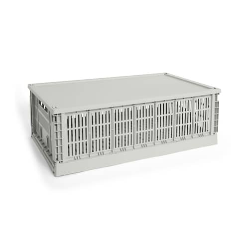 Couvercle  plastique gris / Pour panier Colour Crate X-Large 42,5 x 68,5 cm - Hay - Gris - Polypropylène recyclé