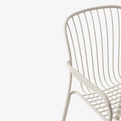 Thorvald SC95 Dining chair metal white - &tradition - Ivory - Steel