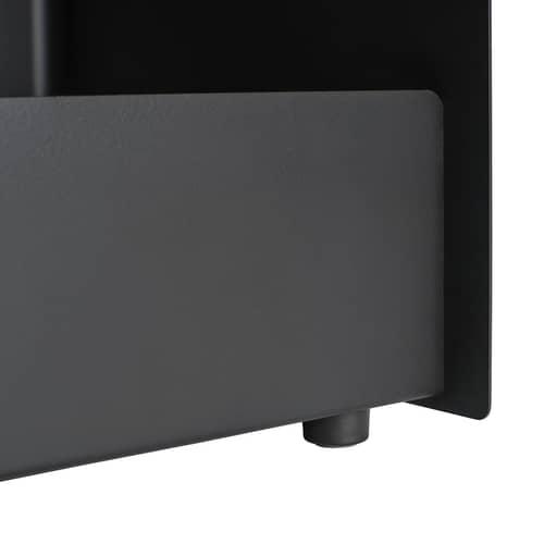 Desserte à roulettes Folded Tall métal noir / Ouvert - H 83,7 cm - Muuto - Noir - Acier