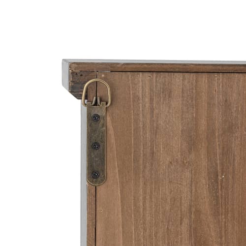 Hazem Wall storage wood black / Compartmentalized display case - W 50 x D 14 x H 80 cm - Bloomingville - Burnished black - MDF, Painted Fir, Soak glass