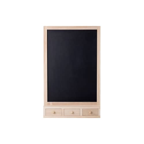 Kreidetafel Higma holz natur / B 50 x H 80 cm - Bloomingville - Holz, natur - Paulownia-Holz, Schiefer