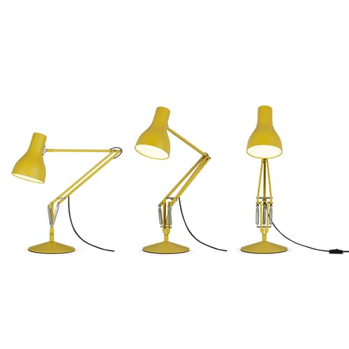 Lampe de table Type 75 métal jaune / By Margaret Howell - Edition limitée / Réédition 1930\' - Anglepoise - Jaune ocre - Acier, Aluminium, Fonte