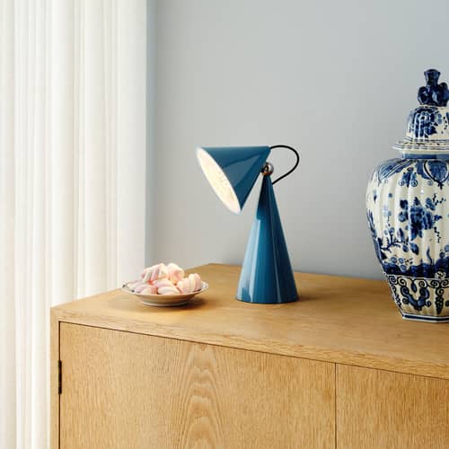 Lampe sans fil rechargeable Pose LED / Orientable - Tom Dixon - Bleu Baby - Polycarbonate