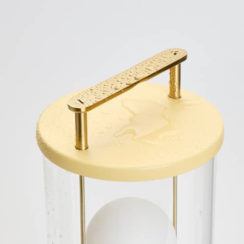 Lampe sans fil rechargeable The Muse 2.0 métal jaune / IP44 - TALA - Jaune Posset - Aluminium, Verre borosilicaté