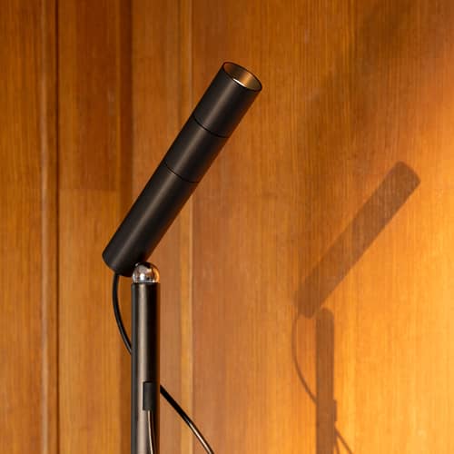 Lampadaire Type LED métal noir / Liseuse orientable - H 140 cm - Nemo - Noir mat - Aluminium
