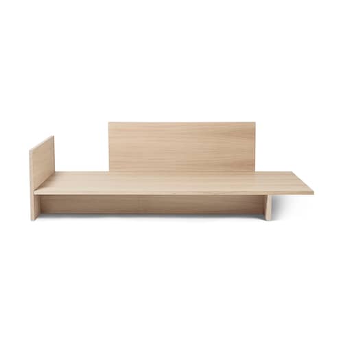 Lit 1 place Kona bois naturel / 90 x 200 cm - Ferm Living - Chêne clair - Placage de chêne laqué