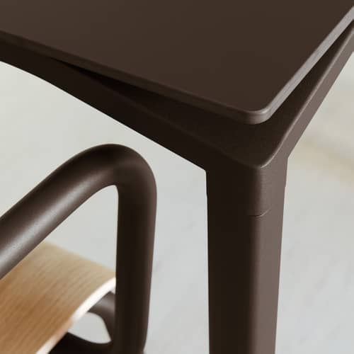 Calvi INDOOR Rectangular table composite material brown / 195 x 95 cm - Tray FENIX® / 8 people - Fermob - Tonka - Aluminium, FENIX®