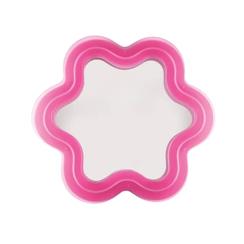 Specchio illuminato con presa Supercurve - Flower materiale plastico rosa / LED - L 118.5 x H 108 cm - Seletti - Fiore / H 108 cm - Acrilico, Vetro